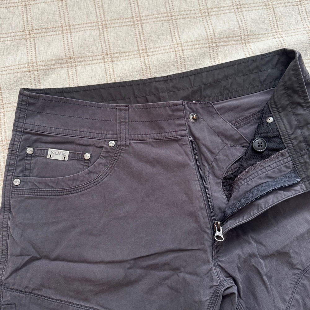 Kuhl Konfidant Air Mens 32x30 Dark Gray Cotton Blend Hiking Pants
